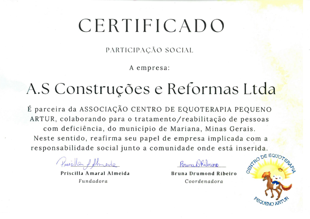 Associação Centro de Equoterapia Pequena Artur